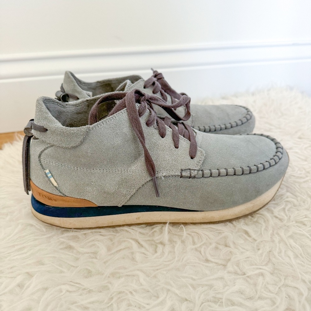 TOMS Balboa Men's Mid Suede Sneaker - Grey | Size 8.5